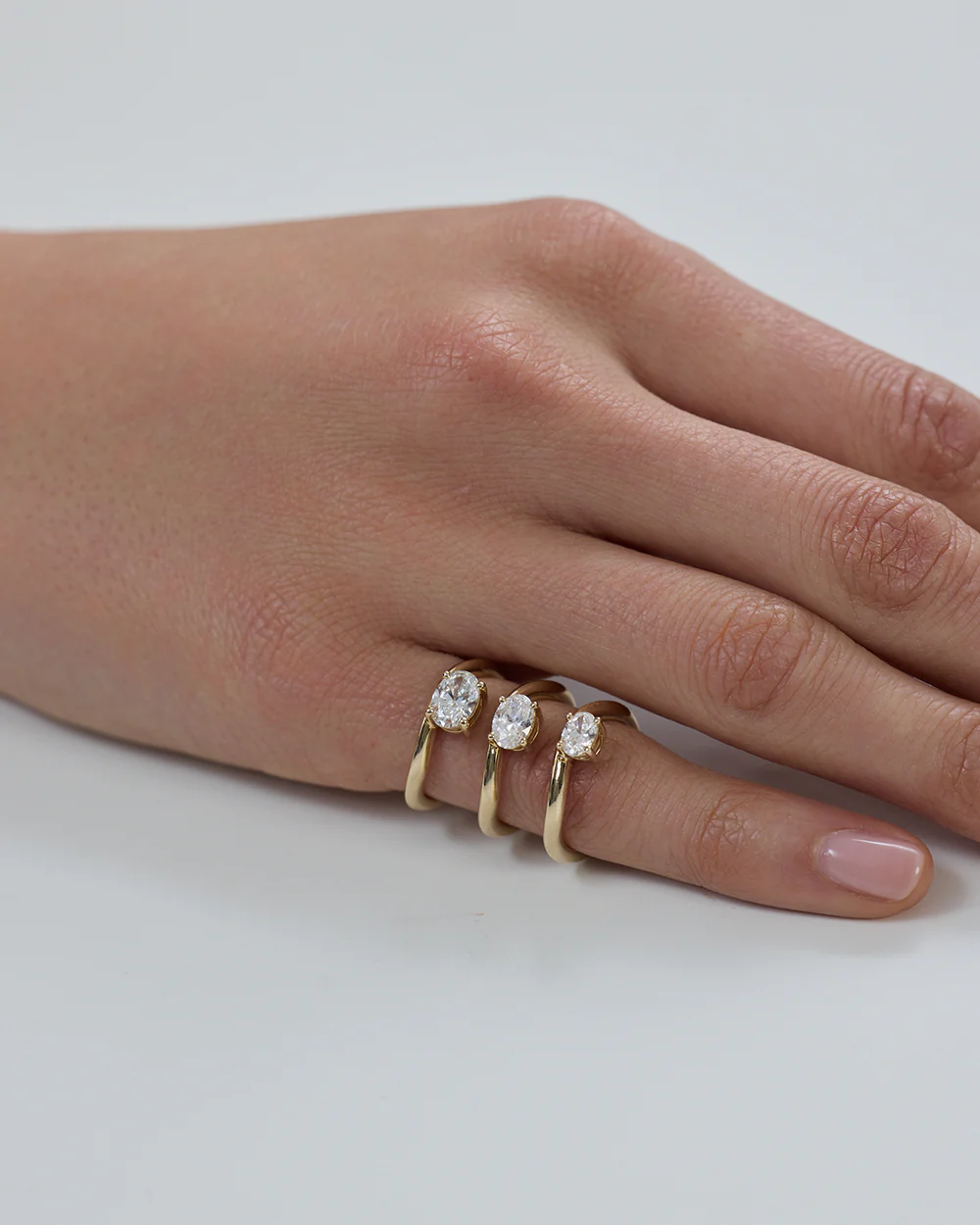 Astra Oval Natural Diamond Pinky Ring - Image 5